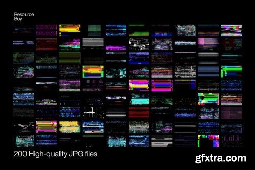 200 Glitch Overlays
