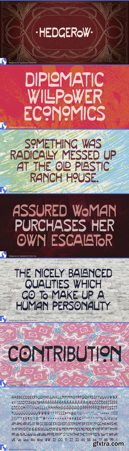 Hedgerow Font OTF $30