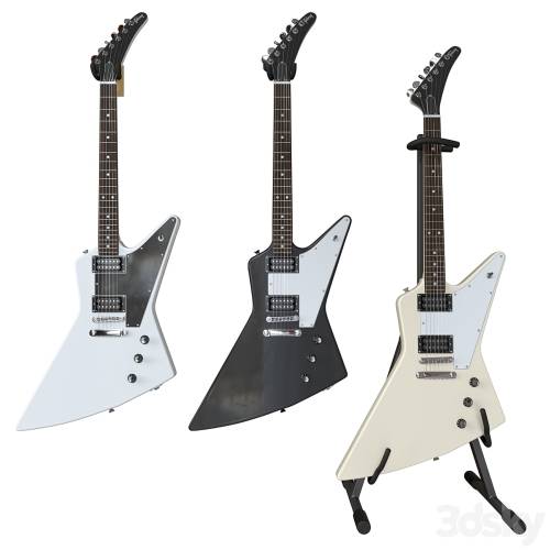 '3dsky Pro - Gibson Explorer Electric Guitar - (White, Black, Beige)' '3dsky Pro - Gibson Explorer Electric Guitar - (White, Black, Beige)'