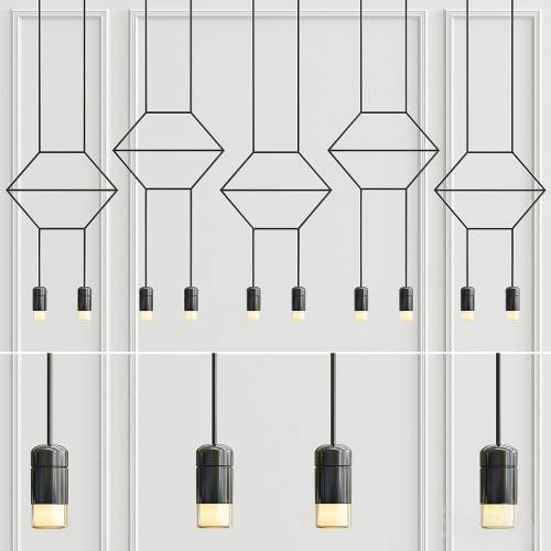 '3dsky Pro - Vibia Wireflow Lineal Pendant Light 0331' '3dsky Pro - Vibia Wireflow Lineal Pendant Light 0331'