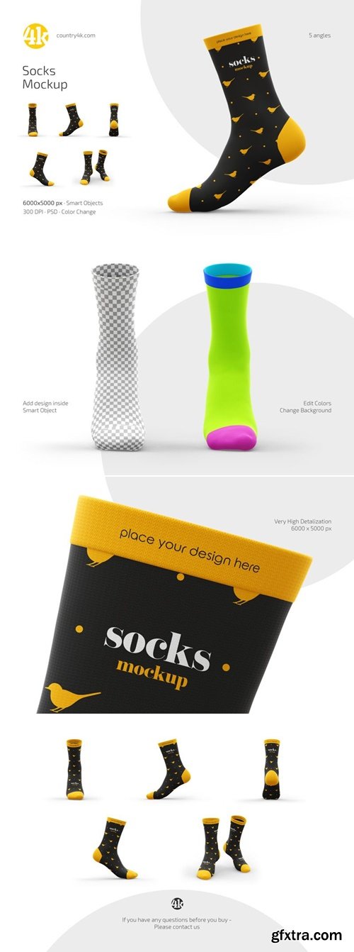 CreativeMarket - Socks Mockup Set