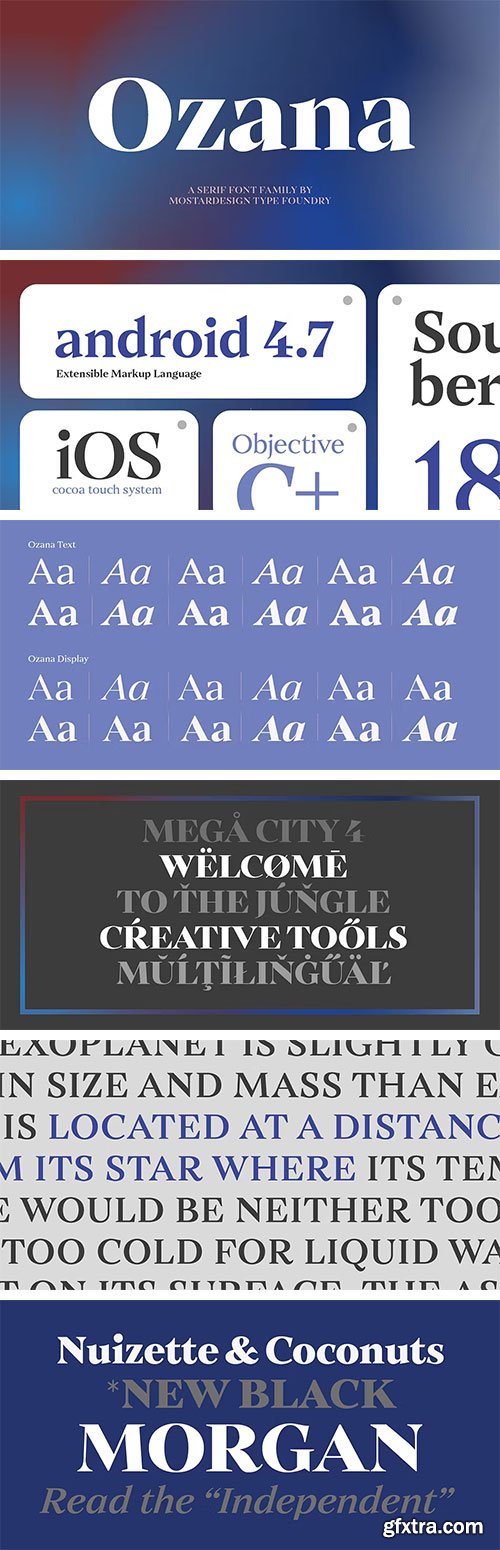 Ozana Pro Font Family 26xOTF Ozana Pro Font Family 26xOTF
