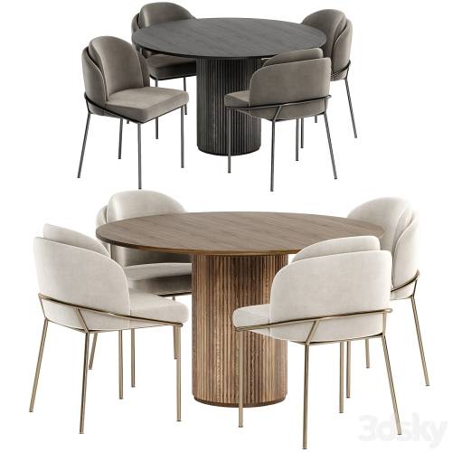 '3dsky Pro - Angelo chairs with Palais Royal dining table'