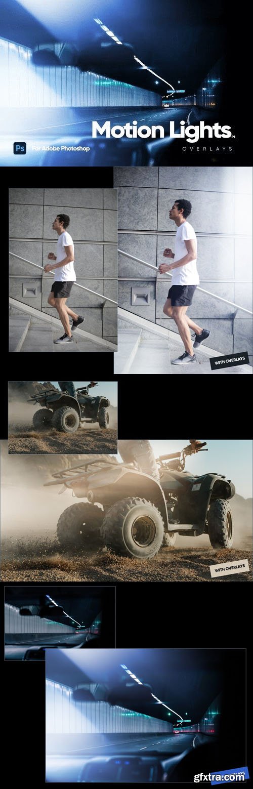 Ultra Realistic Motion Lights Overlays for Photoshop - Part 1