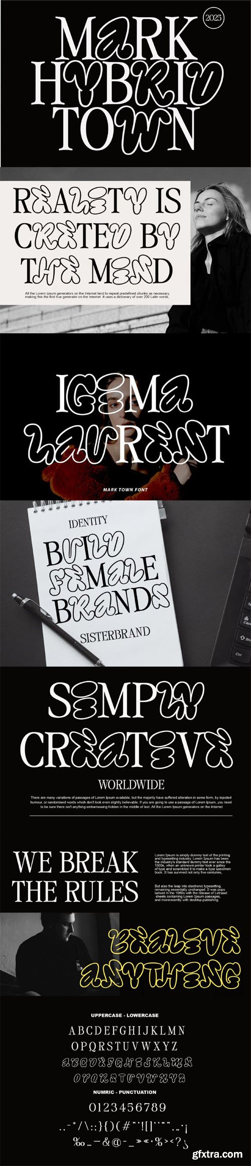 Mark Town - Hybrid Typography Font