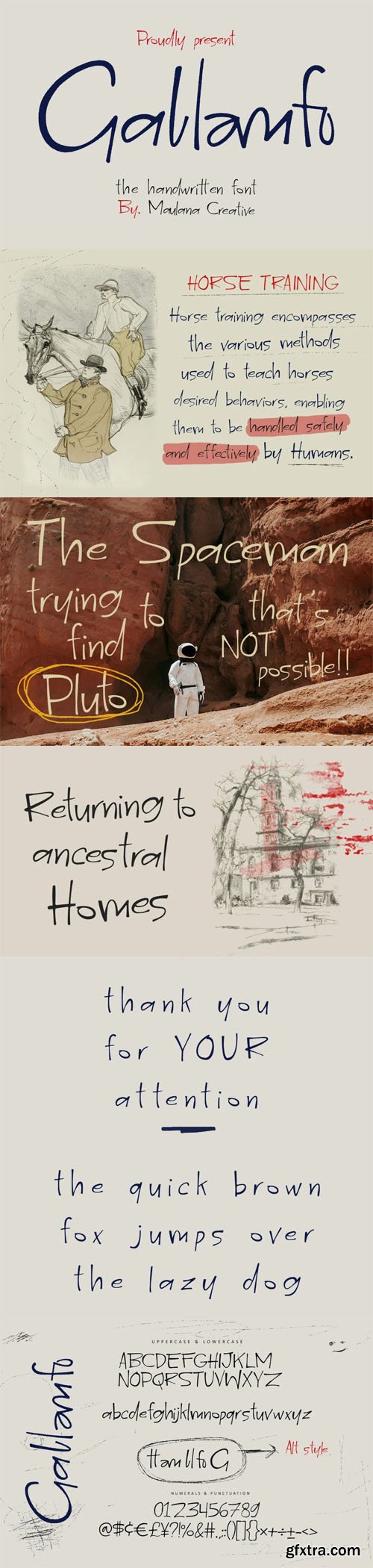 Gallamfo - Handwritten Font