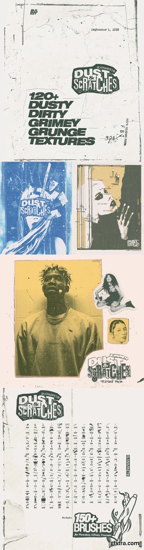 Dust & Scratches - Photoshop Brushes & Textures Pack