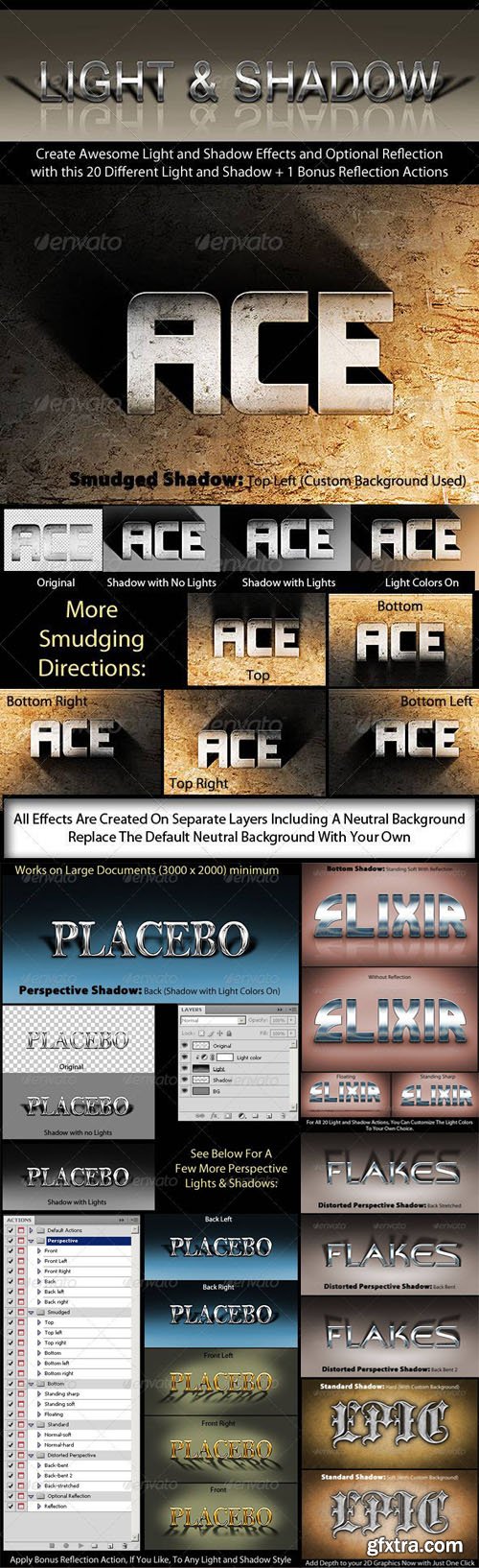 Cinematic Text Effects - 3D Light & Shadow - Photoshop Actions