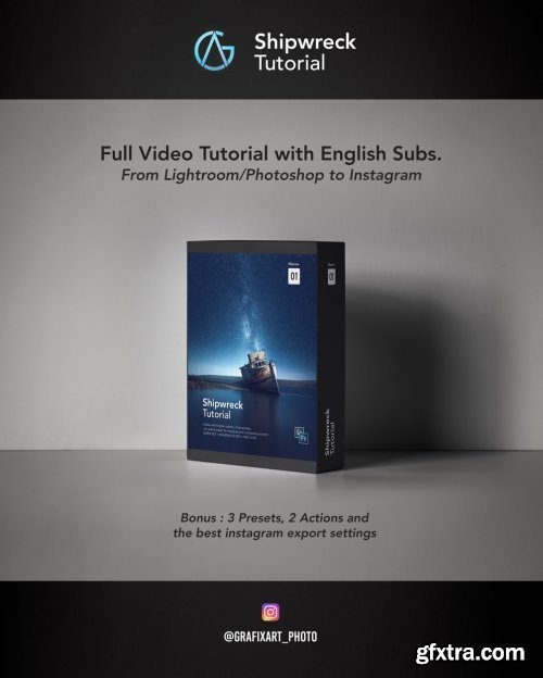 Shipwreck Tutorial Grafixart photo - Full Videos : From Lightroom and Photoshop to Instagram