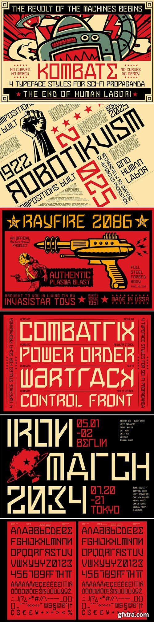 CreativeMarket - Kombate – Sci-Fi Propaganda Font CreativeMarket - Kombate – Sci-Fi Propaganda Font