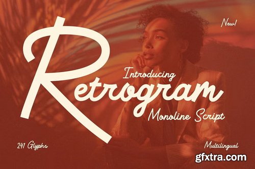 CreativeMarket - Retrogram - Vintage Monoline Script