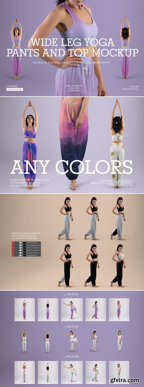 CreativeMarket - Mockup Wide Leg Pants and Top vol.02 291507415