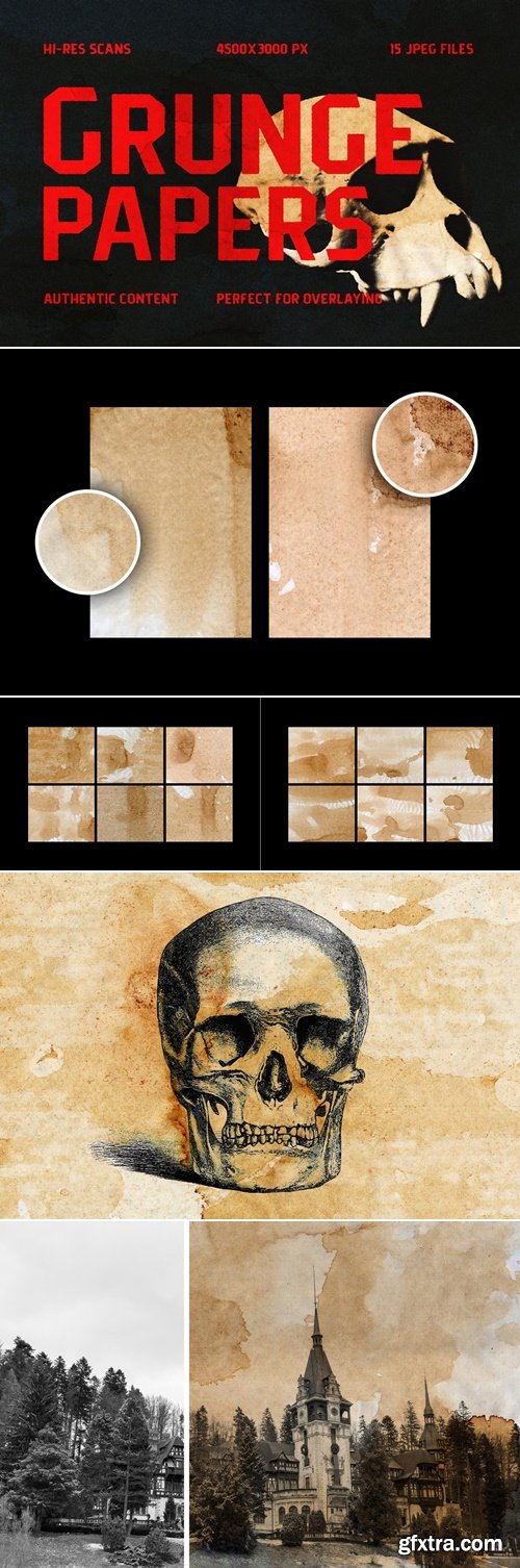 Pixelbuddha - Grunge Paper Textures Collection 4406