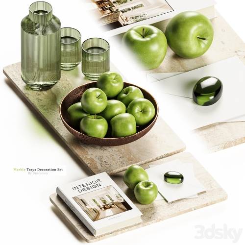 '3dsky Pro - Zara Home - Marble Tray Decoration Set' '3dsky Pro - Zara Home - Marble Tray Decoration Set'