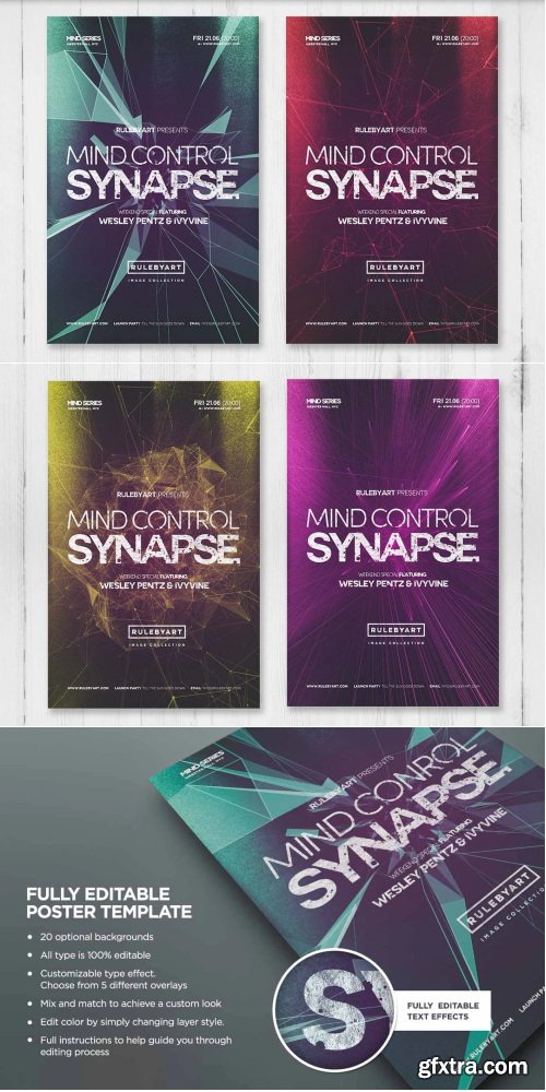 Rulebyart - Synapse Network Background Textures