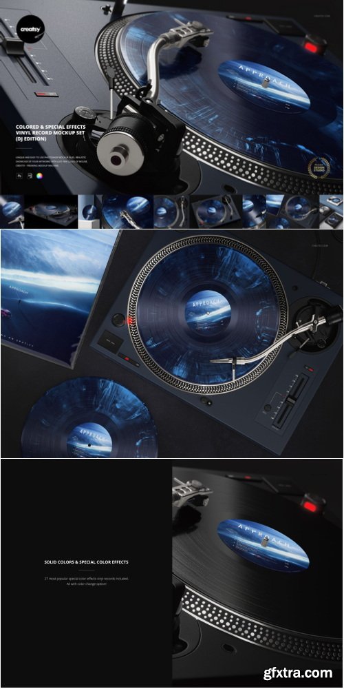 Creatsy - Colored & Special Effects Vinyl Record Mockup Set (DJ edition) - 1567250773