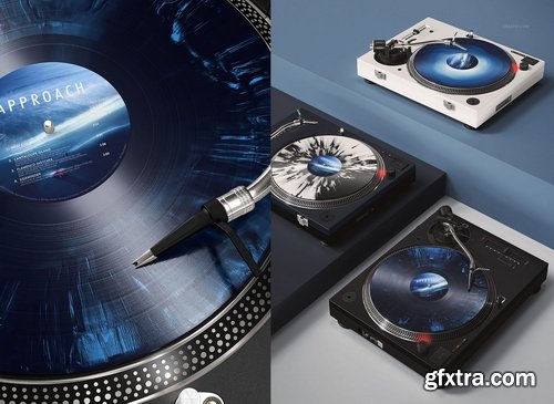 Creatsy - Colored & Special Effects Vinyl Record Mockup Set (DJ edition) - 1567250773