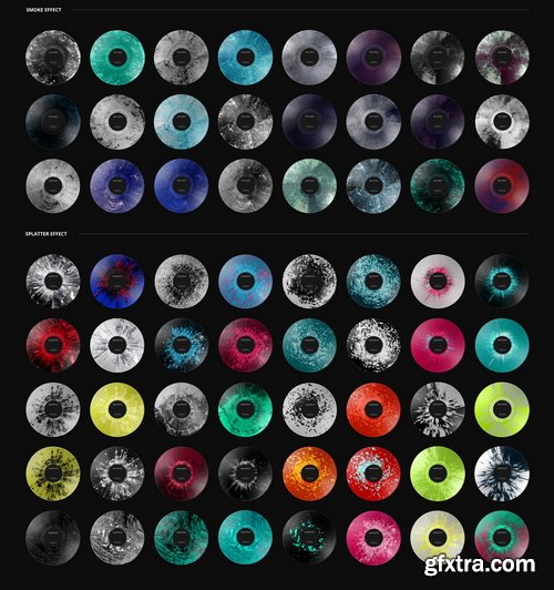 Creatsy - Colored & Special Effects Vinyl Record Mockup Set (DJ edition) - 1567250773