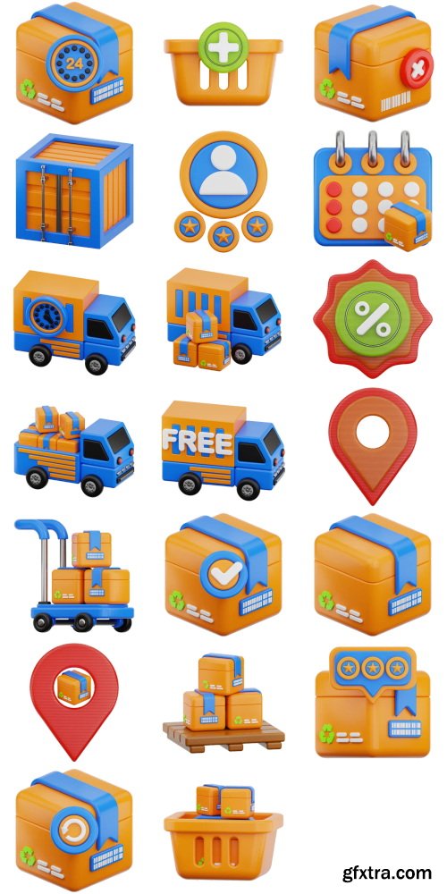 Iconscout - Delivery 3D Icon Pack