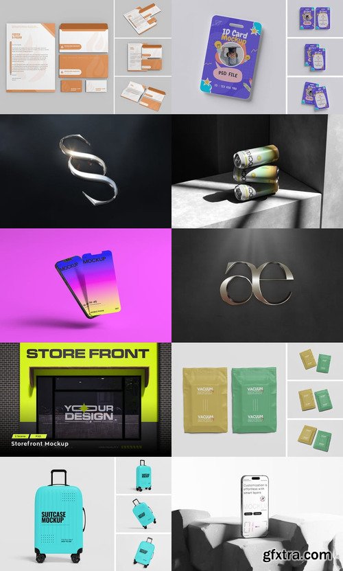 10 Mockup Templates Bundle 2025