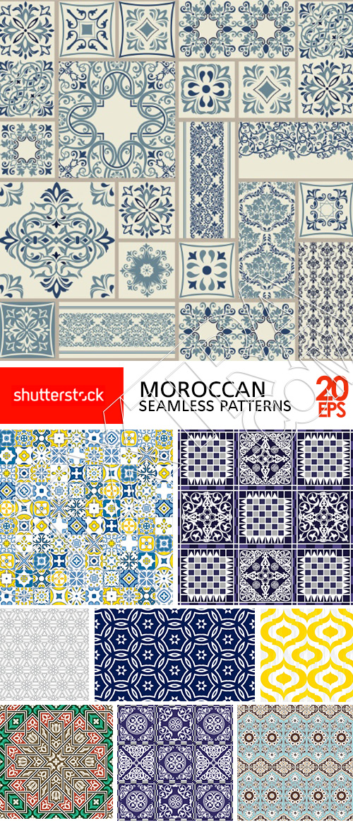 Moroccan Seamless Patterns 20xEPS