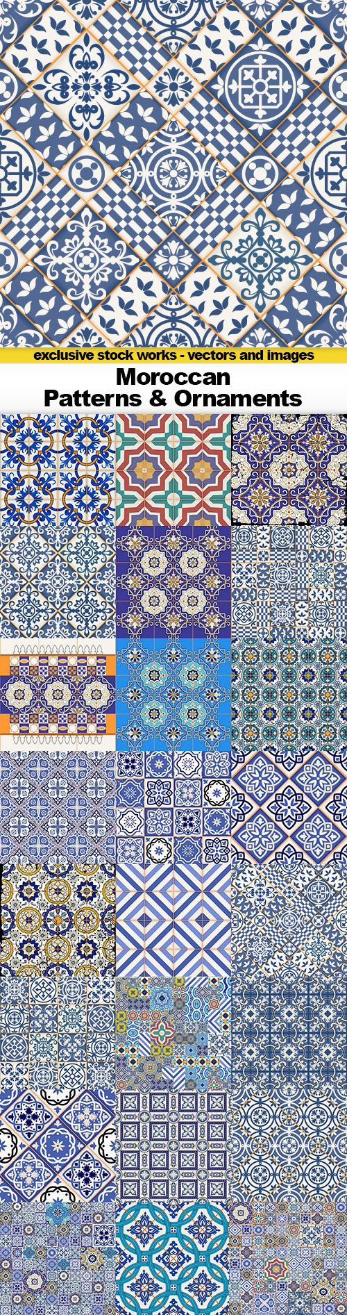 Moroccan Patterns & Ornaments 25xEPS