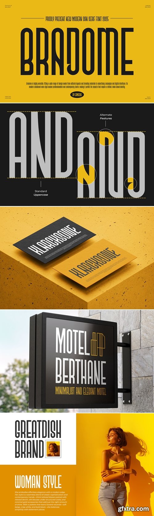 CreativeMarket - Bradome || Modern Tall Sans Serif