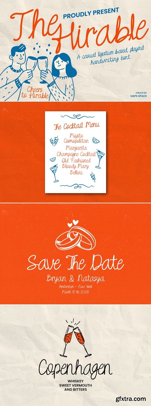 CreativeMarket - The Hirable - Playful Handwriting