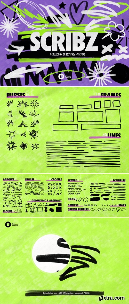 CreativeMarket - Scribz - Markers Kit 290992433