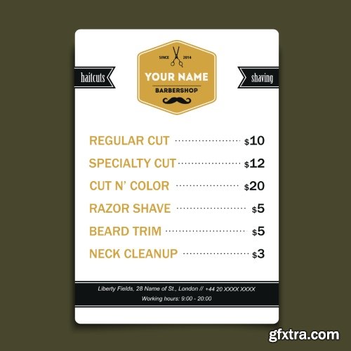 Barber Shop Design Elements 25xEPS Barber Shop Design Elements 25xEPS