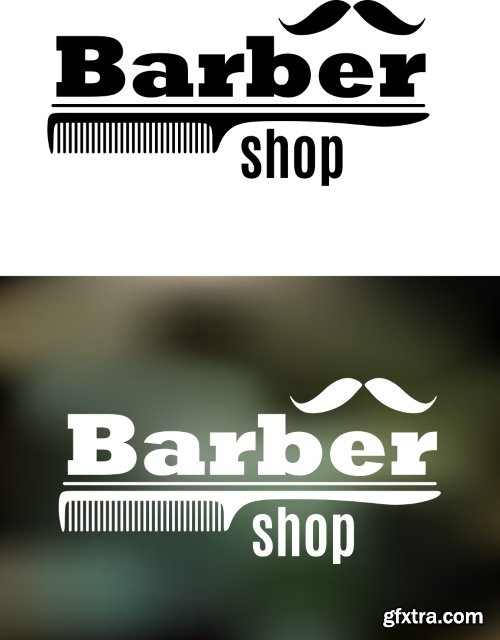 Barber Shop Design Elements 25xEPS Barber Shop Design Elements 25xEPS