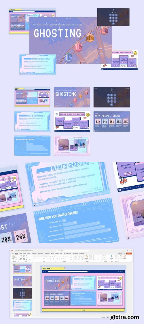 TXT Minisode 1: BLUE HOUR Theme - PowerPoint Presentation Template