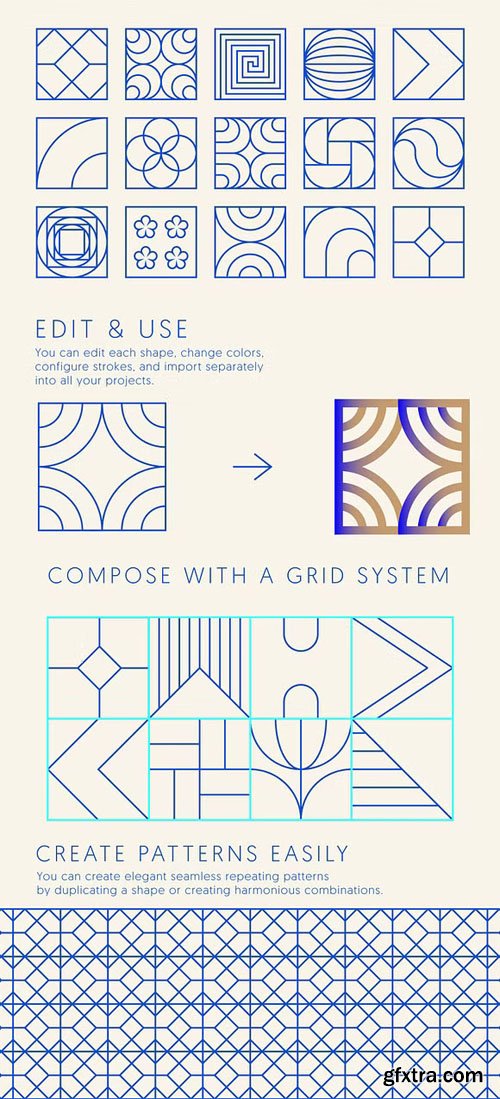 Linear Geometric Shapes - 60 Shapes