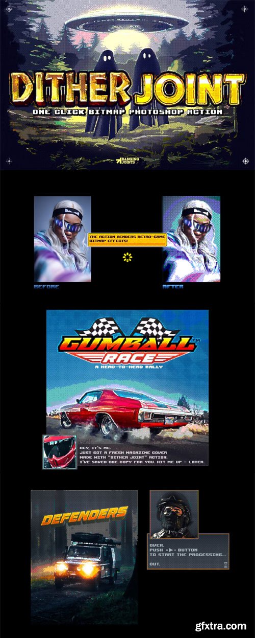 Dither Joint Effect - Photoshop Action