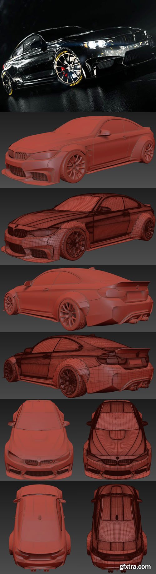 BMW M4 Black Night - 3D Model