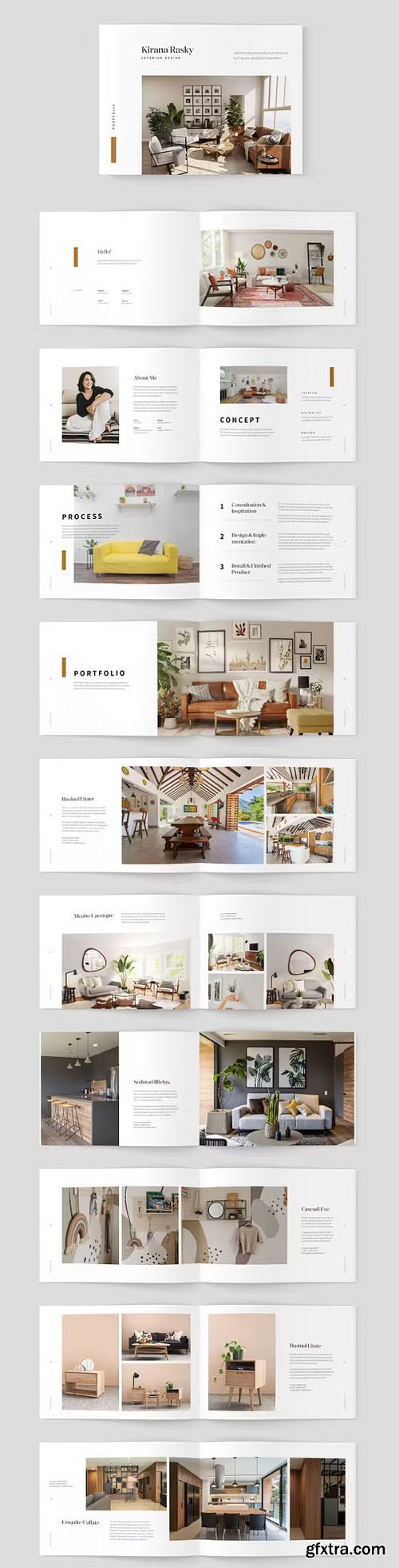 Kirana Interior Design Portfolio Brochure - InDesign Templates