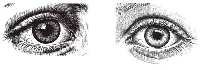 HALFTONE CLOSE-UP EYES 9xAI, 9xJPEG