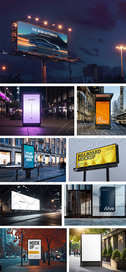 Outdoor Billboard Mockups 11xPSDT