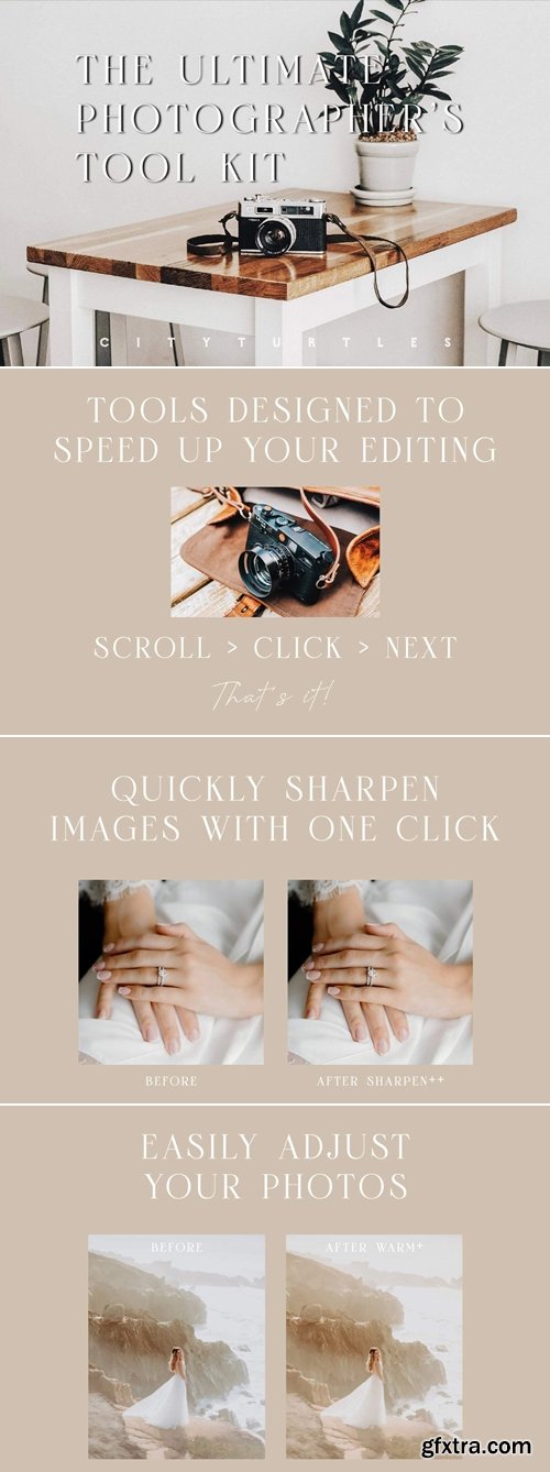 CityTurtles - The ULTIMATE Photographer\'s Lightroom Adjustment Tool Kit