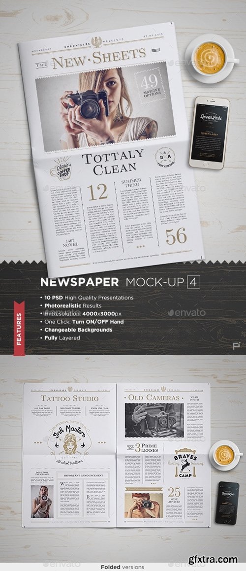 GraphicRiver - Newspaper Mock-Up v.4 11427146
