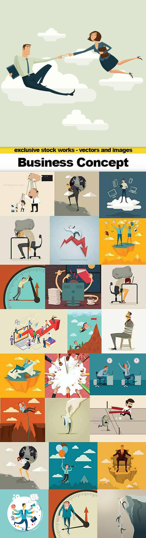 Business Concept Illustrations 25xEPS