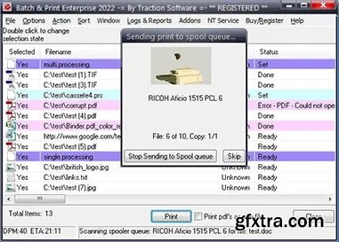 Traction Software Batch and Print Enterprises 15.02