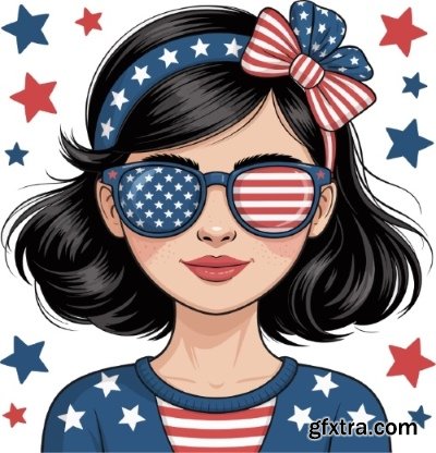 USA Indepence Day 56 Illustrations AI, SVG, PNG