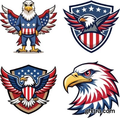 USA Indepence Day 56 Illustrations AI, SVG, PNG