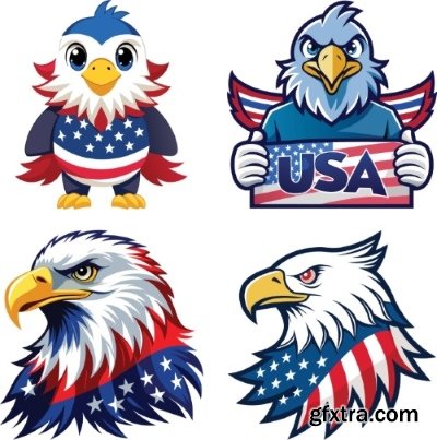 USA Indepence Day 56 Illustrations AI, SVG, PNG
