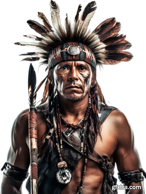 American Indian Chiefs 28 Illustrations AI PNG JPG