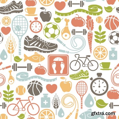 Gym, Fitness, Health Emblems &amp; Icons 25xEPS