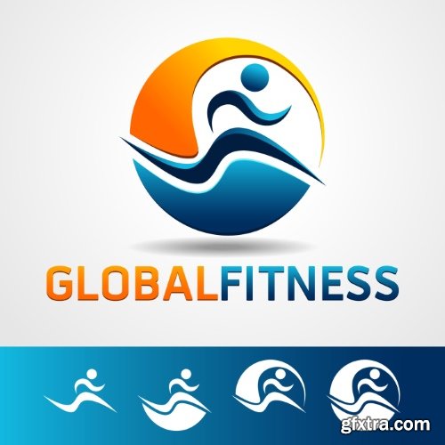 Gym, Fitness, Health Emblems &amp; Icons 25xEPS