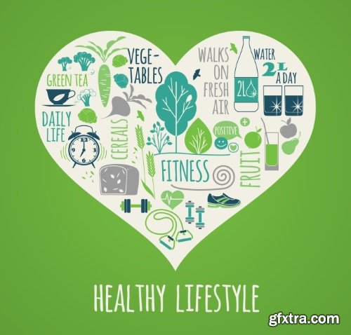 Gym, Fitness, Health Emblems &amp; Icons 25xEPS