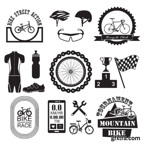Gym, Fitness, Health Emblems &amp; Icons 25xEPS